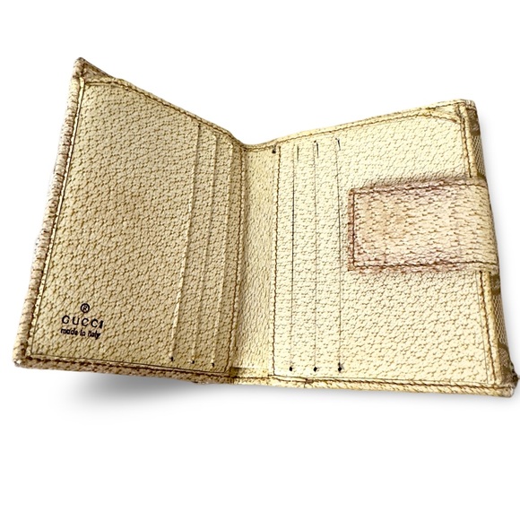 Gucci Canvas and Leather Monogram GG Bifold Wallet Vintage Authentic Classic - Picture 3 of 11